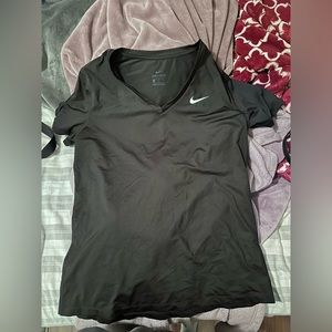 black v-neck nike t-shirt